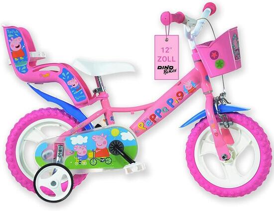 Peppa Pig 12" Mädchenfahrrad mit Stützrädern