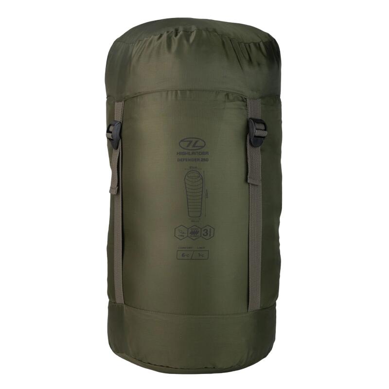Sac de couchage momie Defender 250 6°C - Vert 2/4