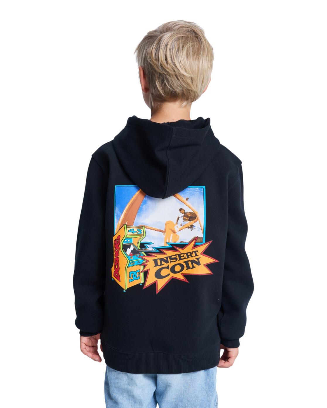 Hoodie INSERT A COIN Schwarz Jongens 8-16 2/4