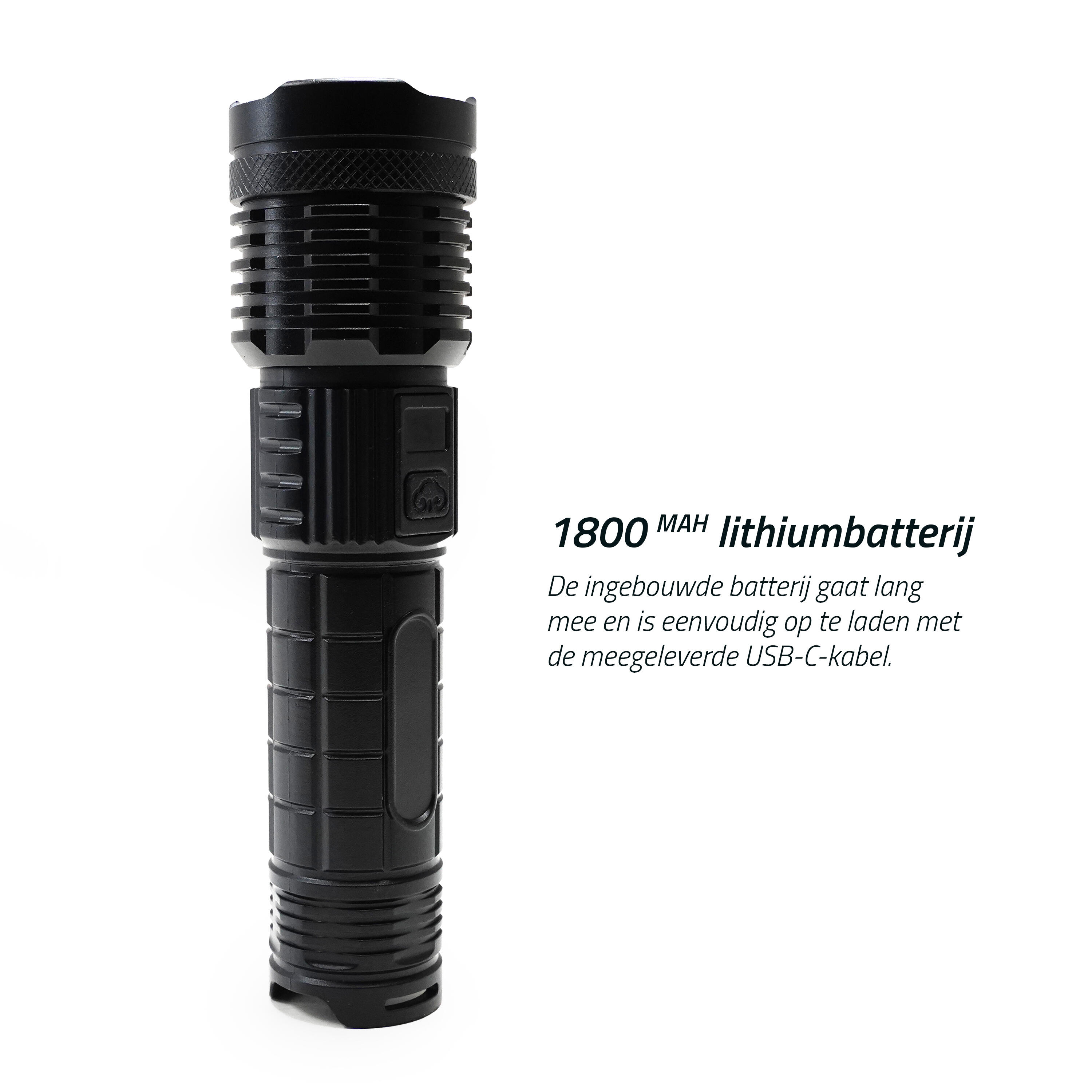 Linterna LED de alta potencia 10W recargable 3/7
