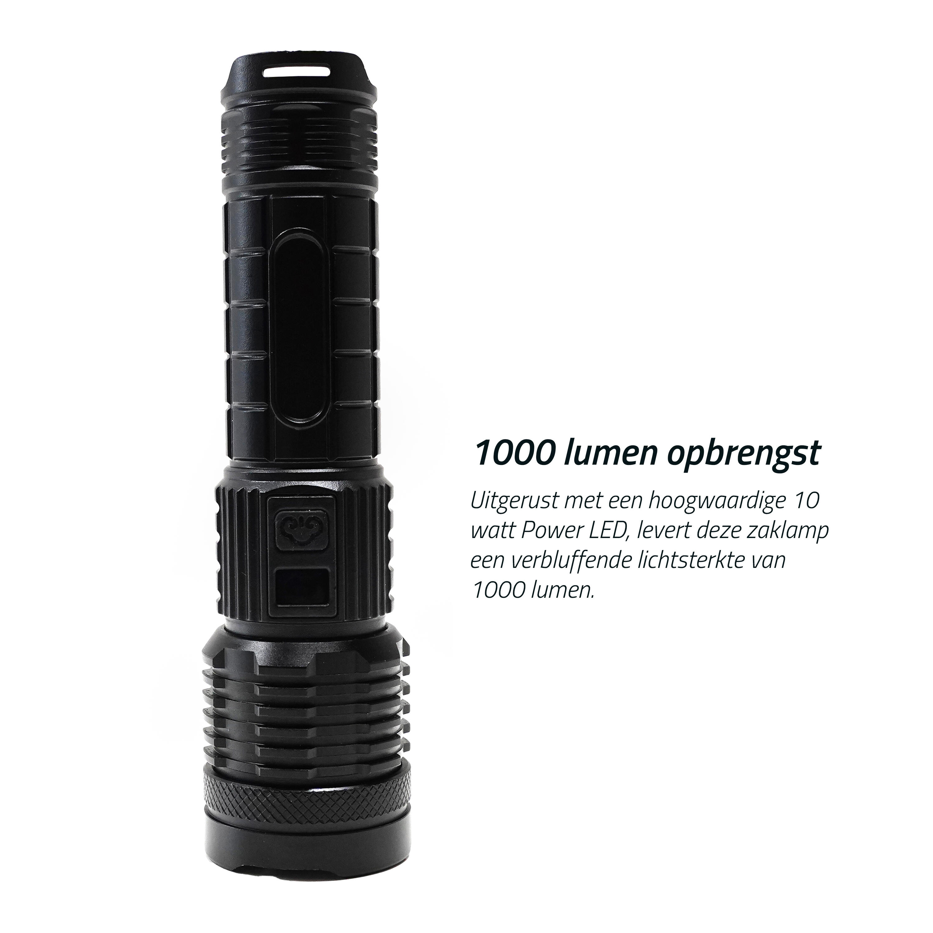 Linterna LED de alta potencia 10W recargable 4/7