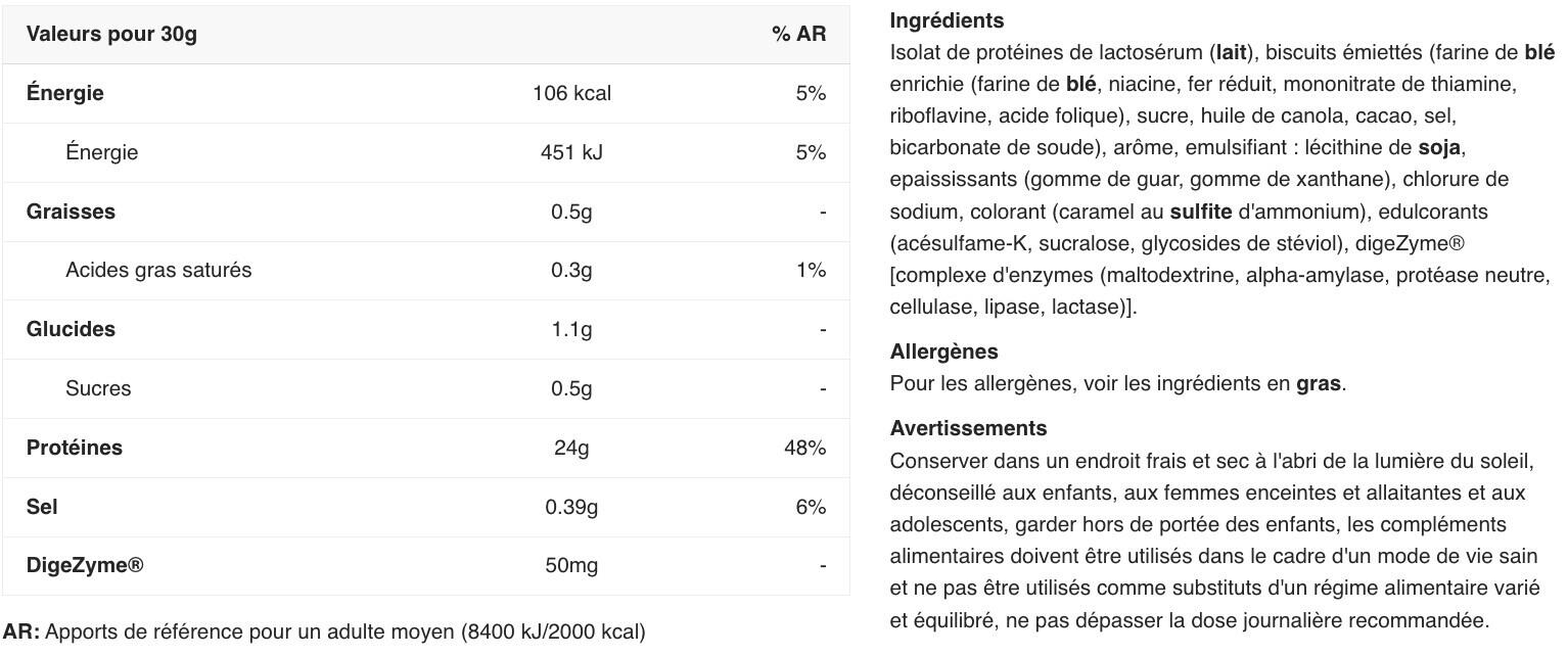 Whey isolate - Isolate Whey 100 CFM - Biscuits et Crème 2/3