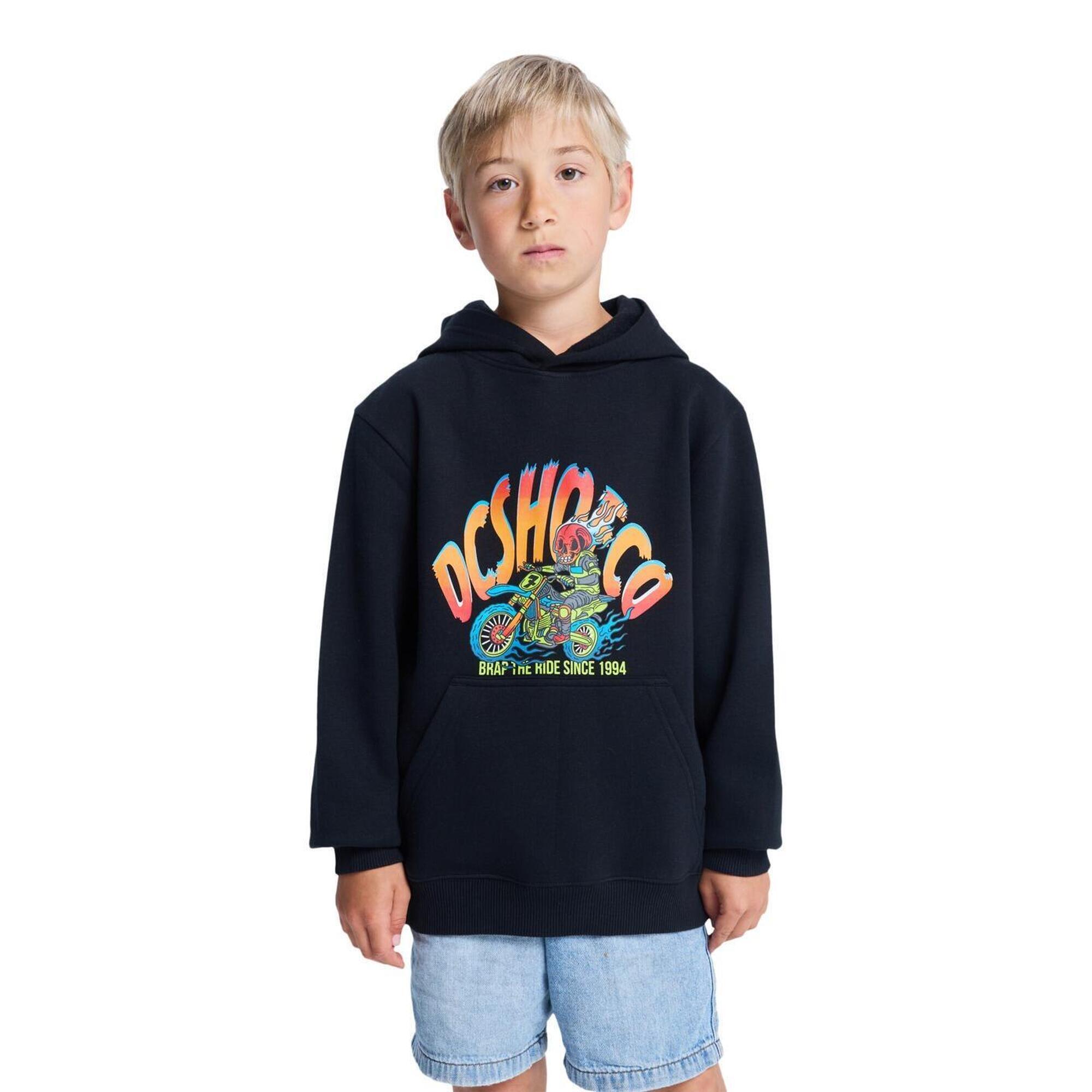 Dc Shoes - Sweat À Capuche Brap The Ride Noir Garçon - Sweat-shirt - Noir - Decathlon