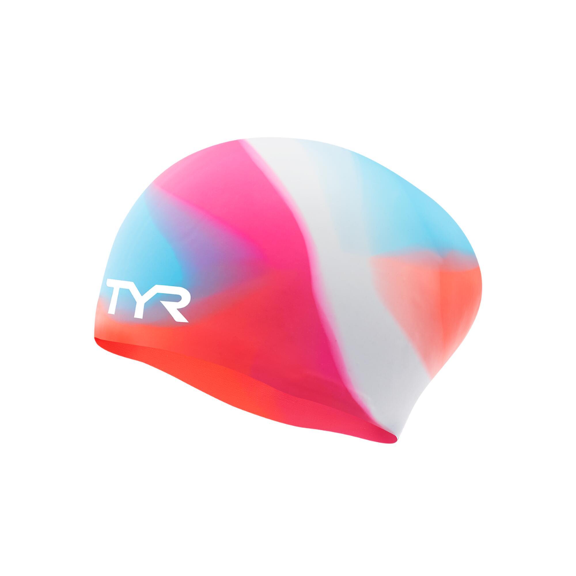 Tyr - Bonnet De Bain Silicone Enfant  Tyr  Pour Cheveux Longs  Tie Dye - Bonnet De Bain - Decathlon