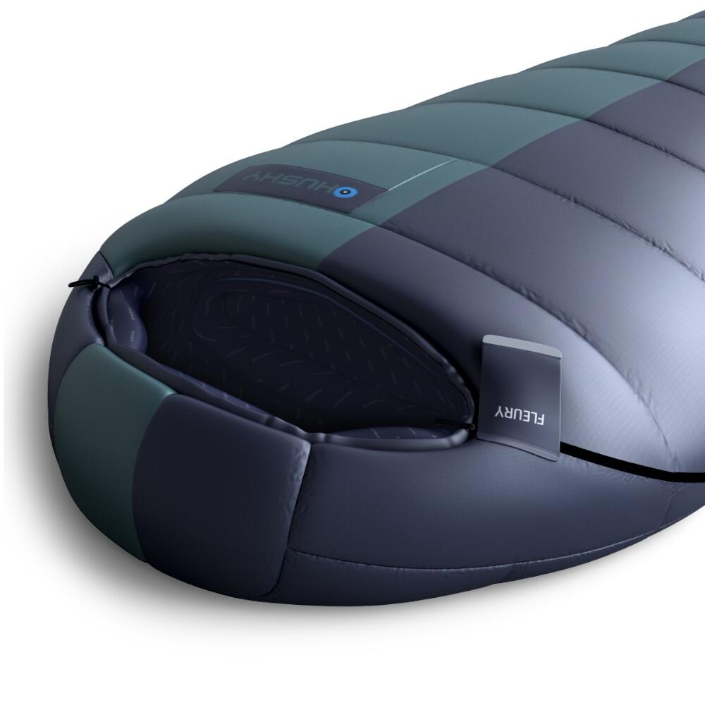 Sacco a pelo a mummia ThermoPro Fleury -20°C - 210 x 85 cm - Blu con turchese 4/4
