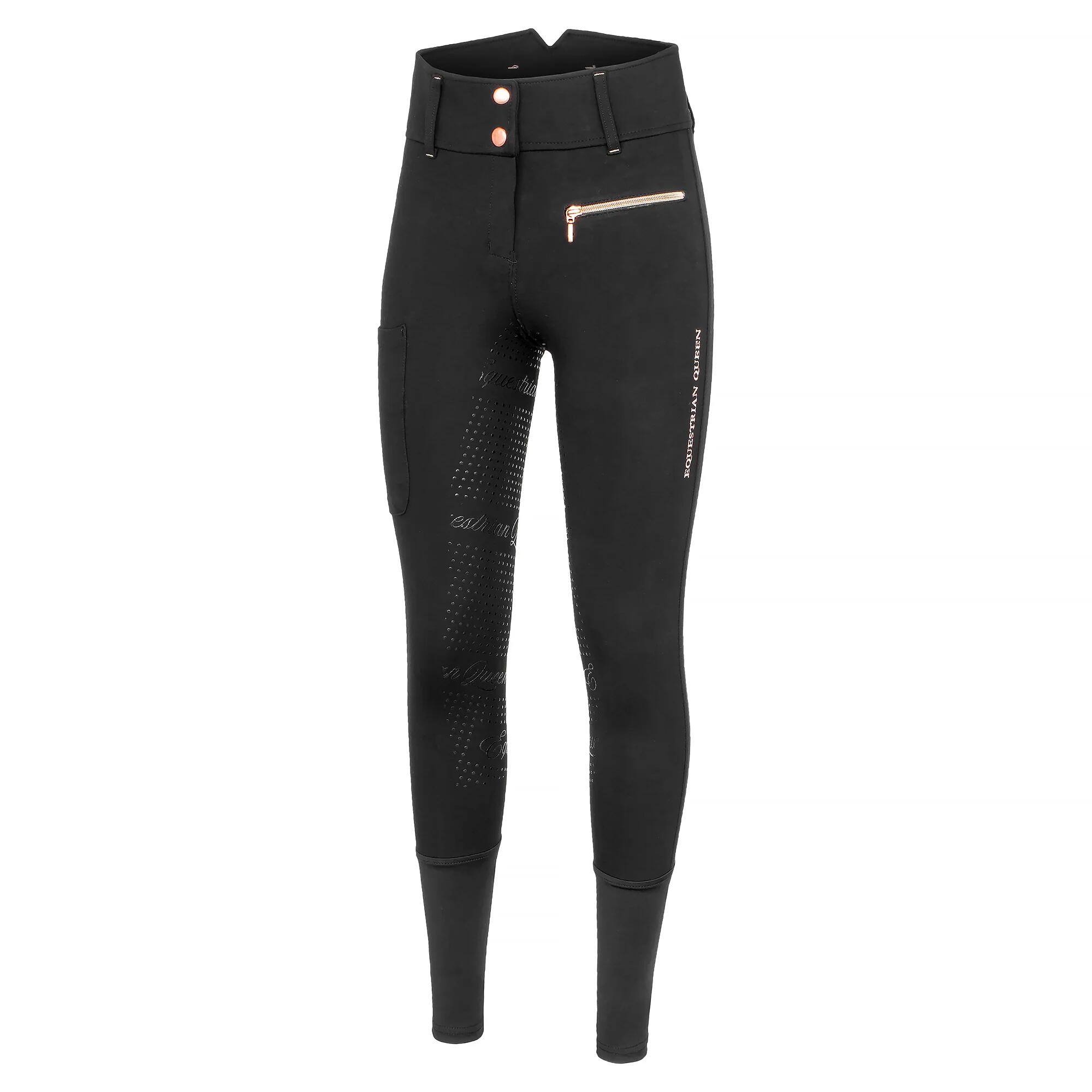 Pantaloni de călărie pentru copii EQUESTRIAN QUEEN Redbridge, cu șezut complet