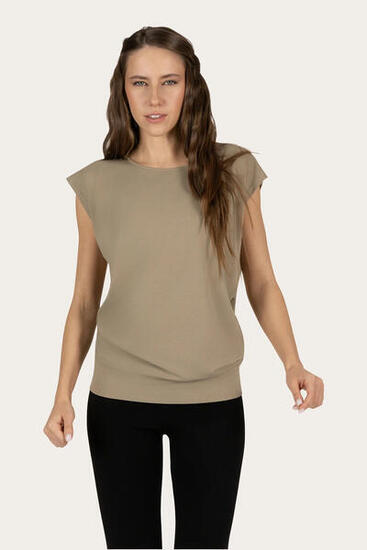 T-shirt de Yoga et Pilates couple ample Asana - Beige