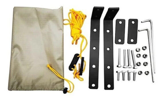 Toldo BRAGUSCAMP 4x4 Camper con Luz LED Incluida | 2,5x2,5 m Caqui 6/6