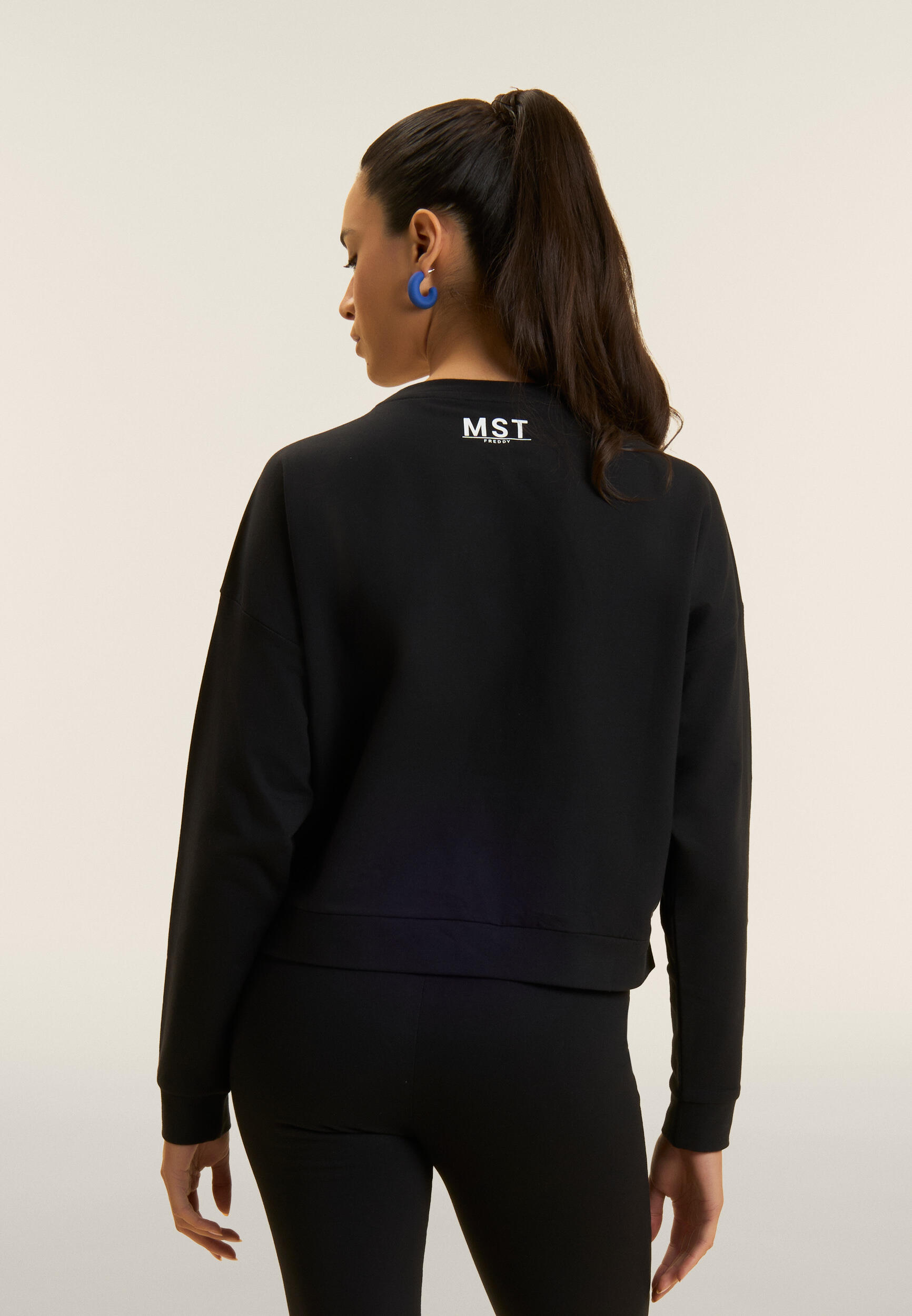 Sweat-shirt col rond avec imprimé maxi MST 3/4