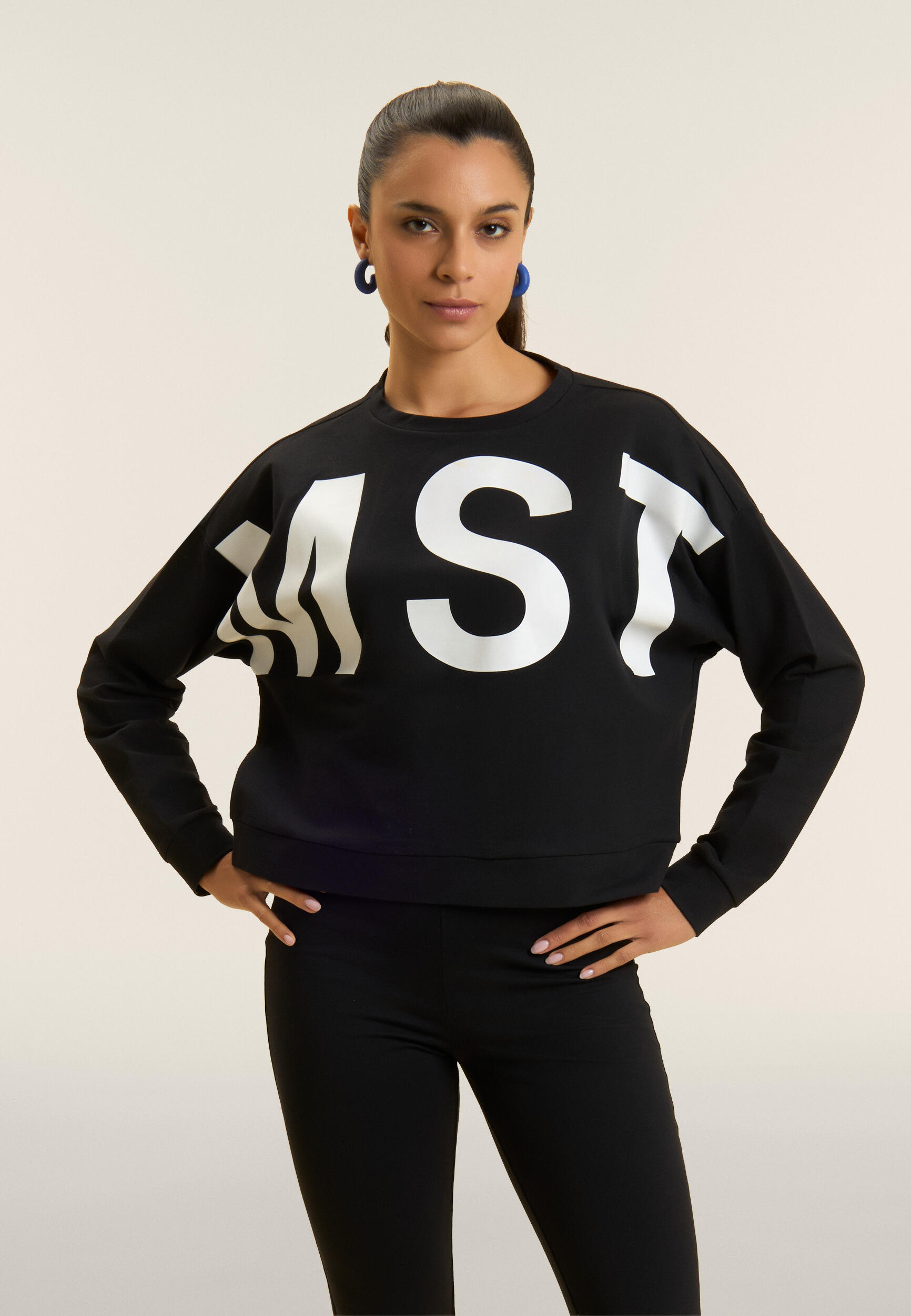 Sweat-shirt col rond avec imprimé maxi MST 2/4