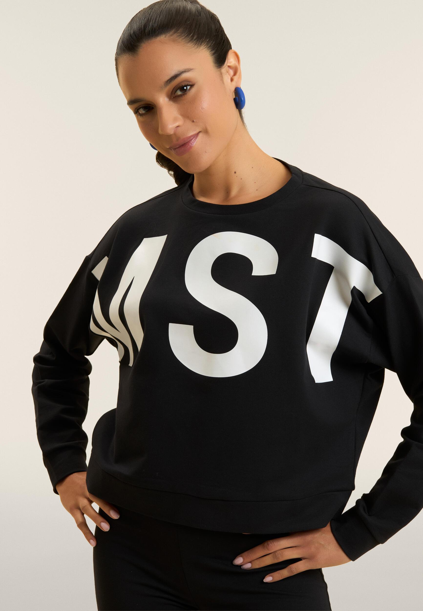 Sweat-shirt col rond avec imprimé maxi MST 4/4