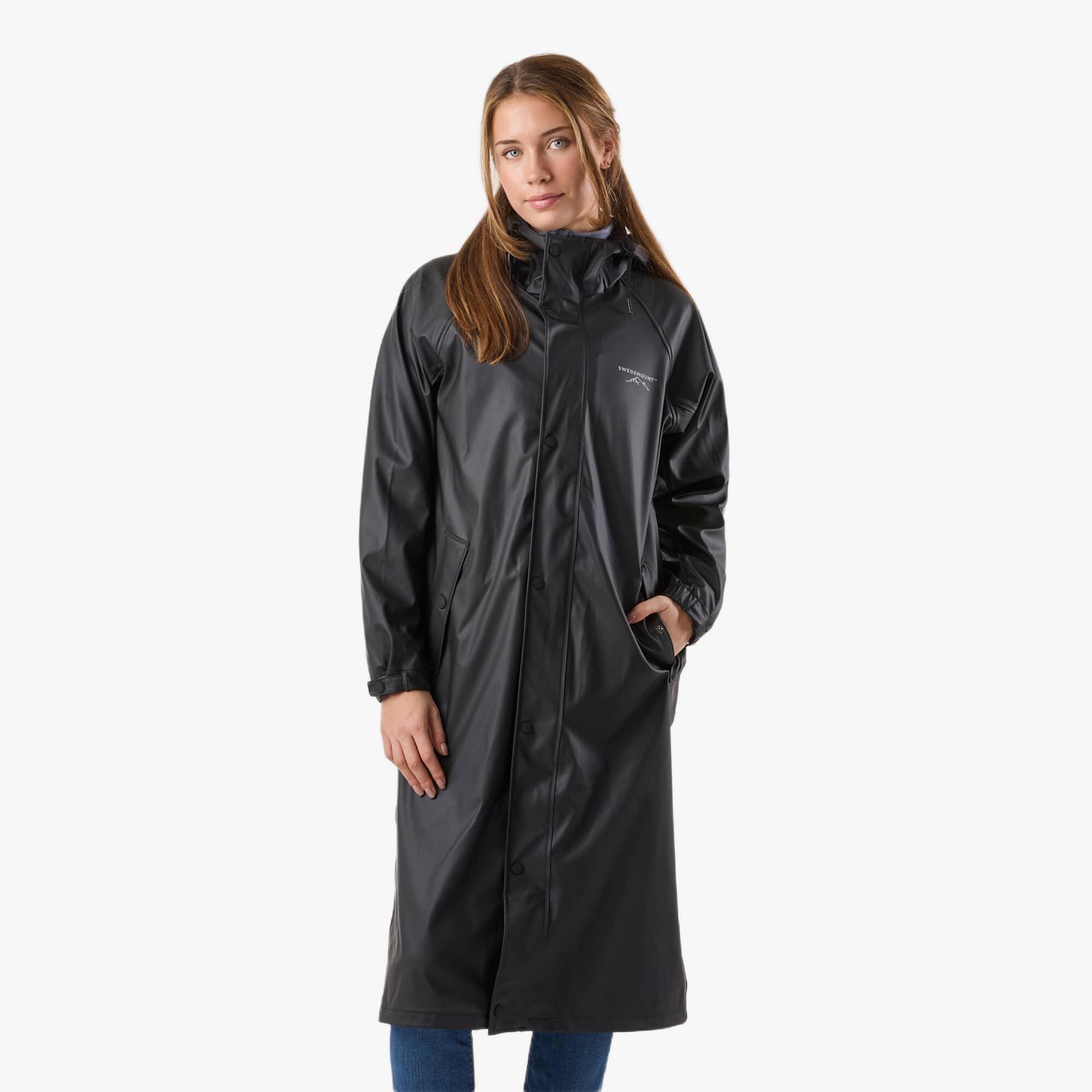 Swedemount - Veste De Randonnée Imperméable Femme Väderöarna Long Coat W - Coupe-pluie - Noir - Decathlon