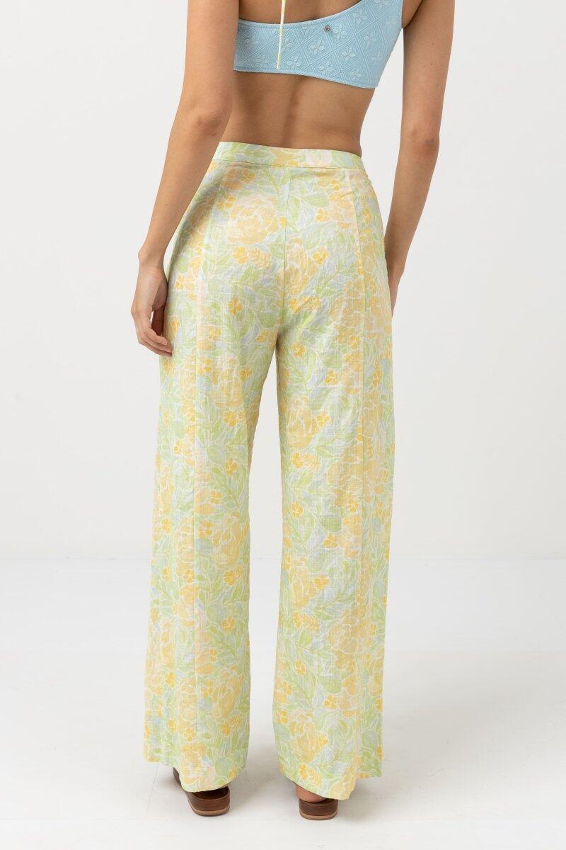 Magnolia Floral - Wijde Pantalon Dames 4/5