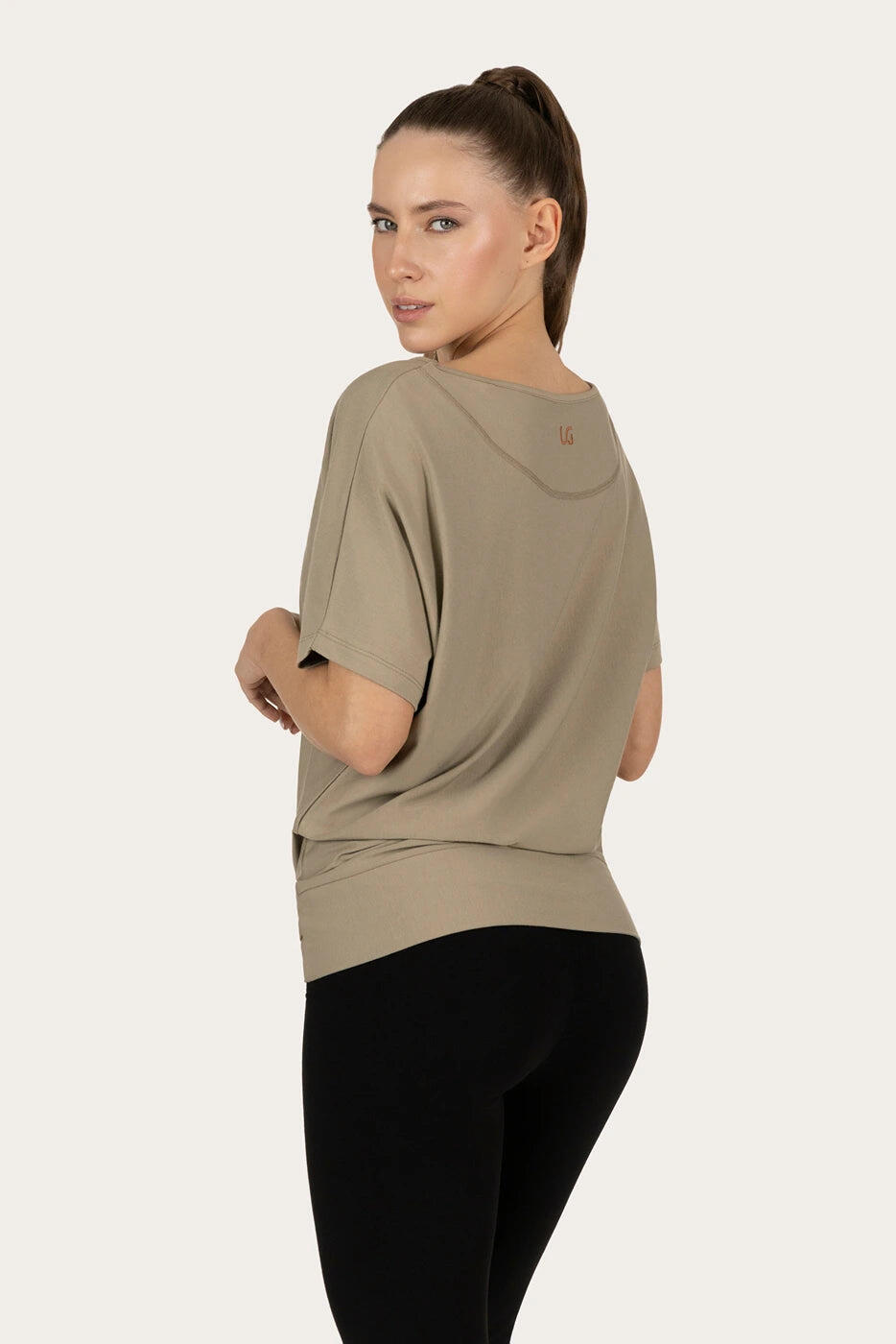 T-shirt Yoga & Pilates Budhi Coupe Ample, manche chauve-souris - Fern 3/5