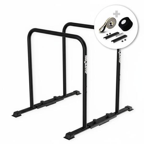 NEOLYMP Dip Barren Höhenfeste Stahlstation für Dips & mehr, Indoor & Outdoor