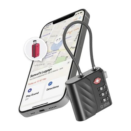Cadenas TSA avec tracker Apple Find My/Google Find Hub, idéal pour les valises