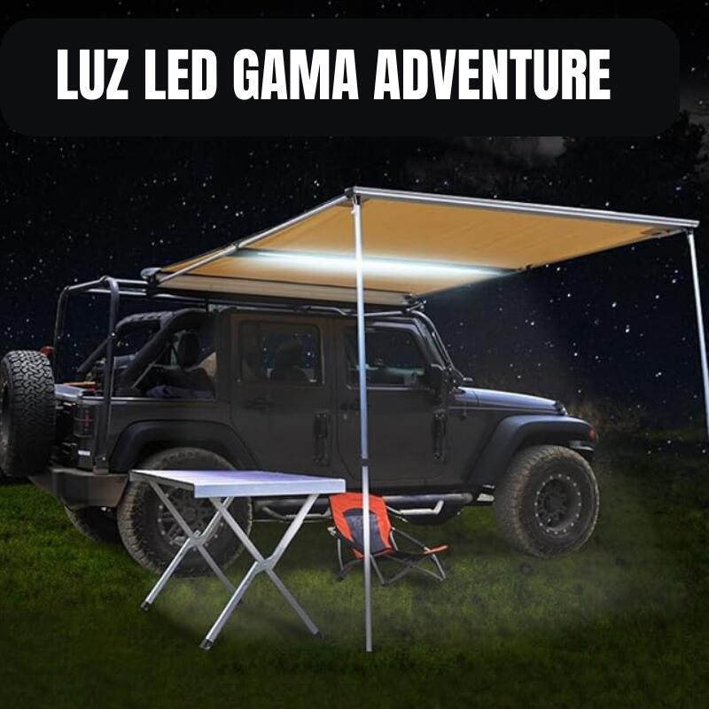 Toldo BRAGUSCAMP 4x4 Camper con Luz LED Incluida | 2,5x2,5 m Caqui 2/6