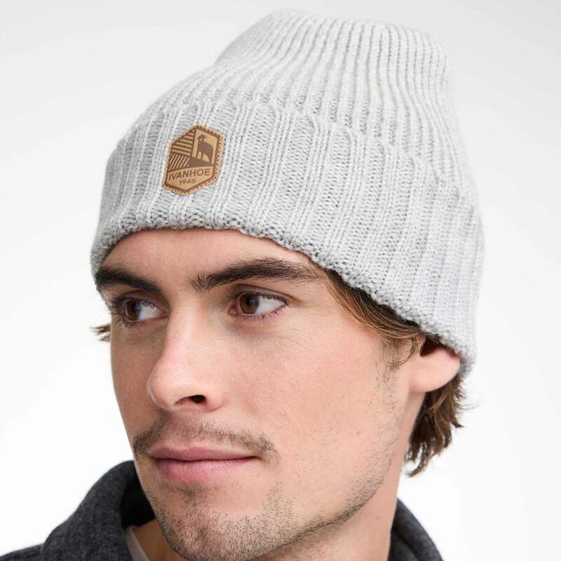 Bonnet côtelé en laine Ipsum argent clair - gris 2/2