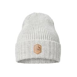 Bonnet côtelé en laine Ipsum argent clair - gris