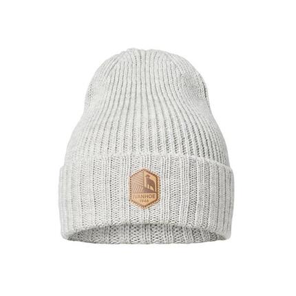 Bonnet côtelé en laine Ipsum argent clair - gris