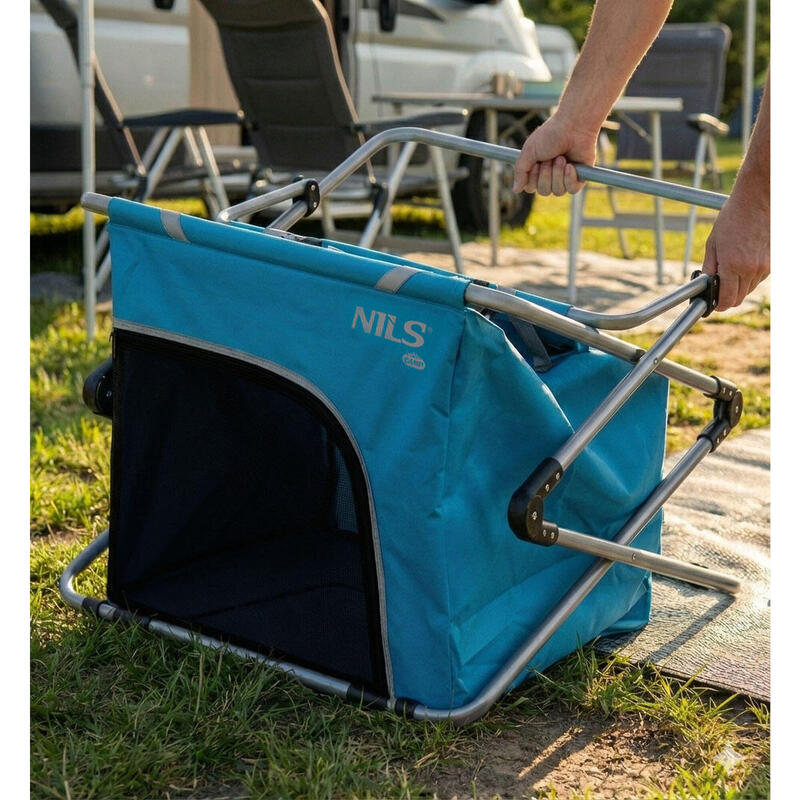 Dulap camping Pop-Up cu 2 rafturi NILS CAMP NC3702