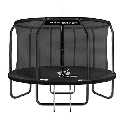 Trampolina ogrodowa dla dzieci z siatką THUNDER INSIDE-ELITE 14FT 427CM BLACK