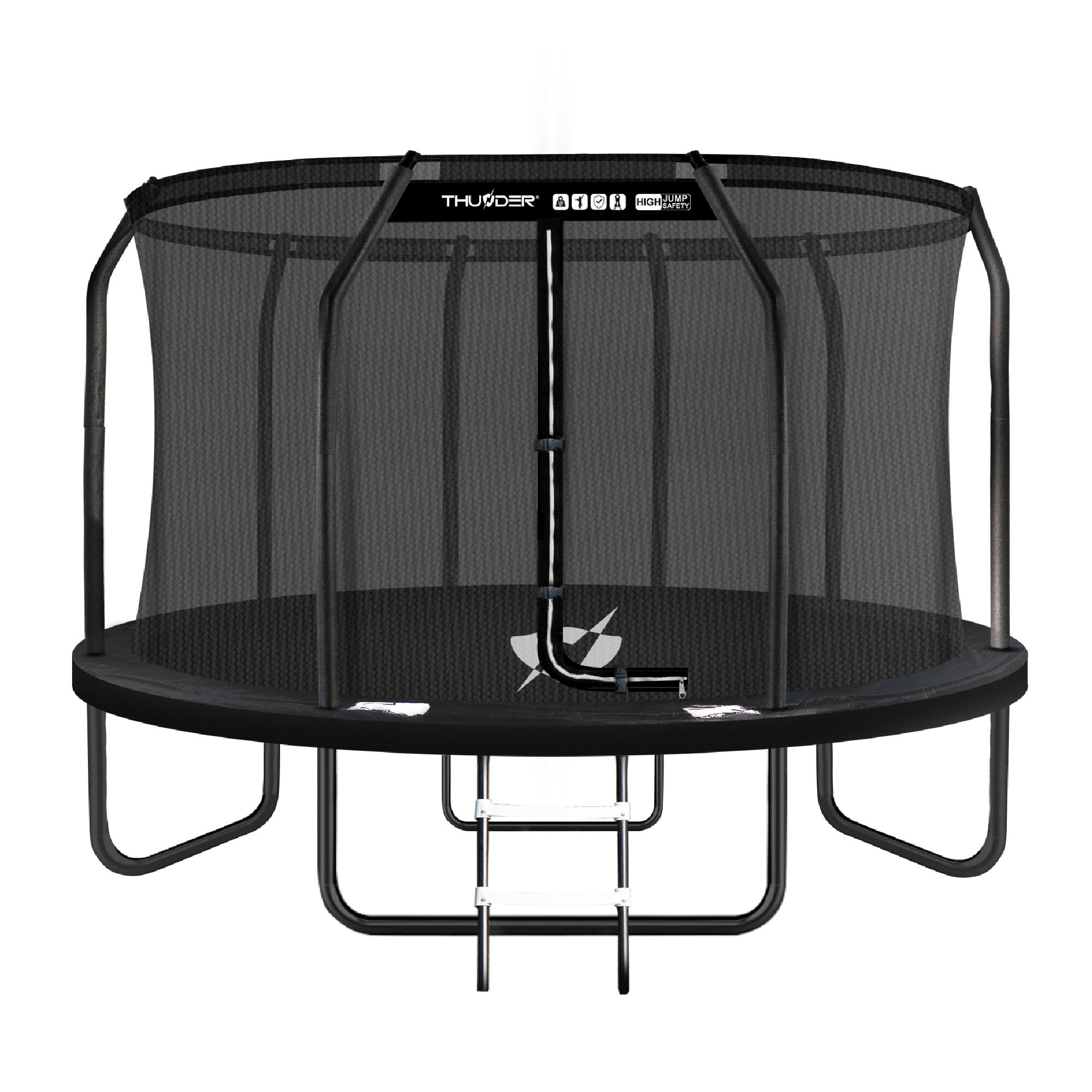Thunder - Trampoline De Jardin Pour Enfants Thunder Inside Elite 14ft 427cm Noir - Trampoline - Noir - 270 Cm - Decathlon