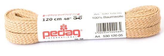 Pedag Flache Breite Schnürsenkel 120 cm Beige