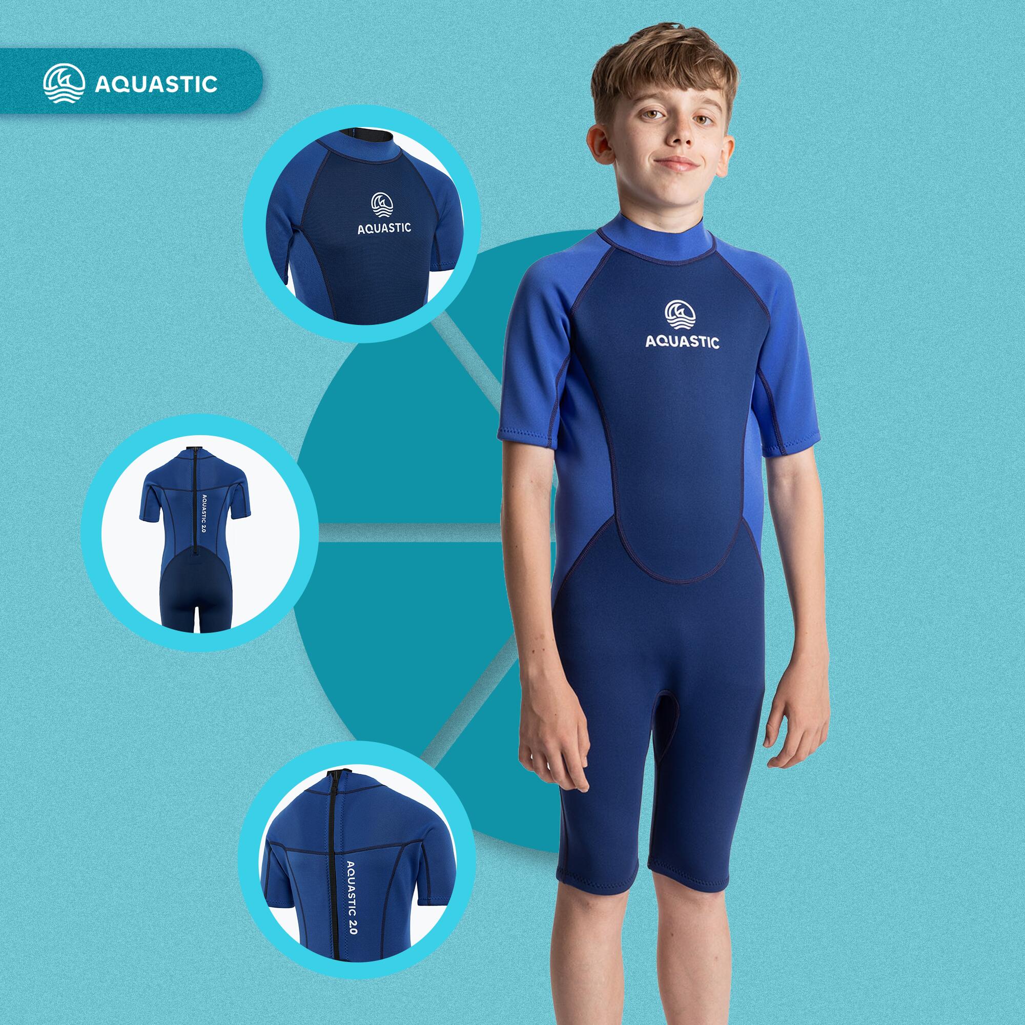 Combinaison de natation enfant AQUASTIC Wavey Jrb 2 mm 3/7