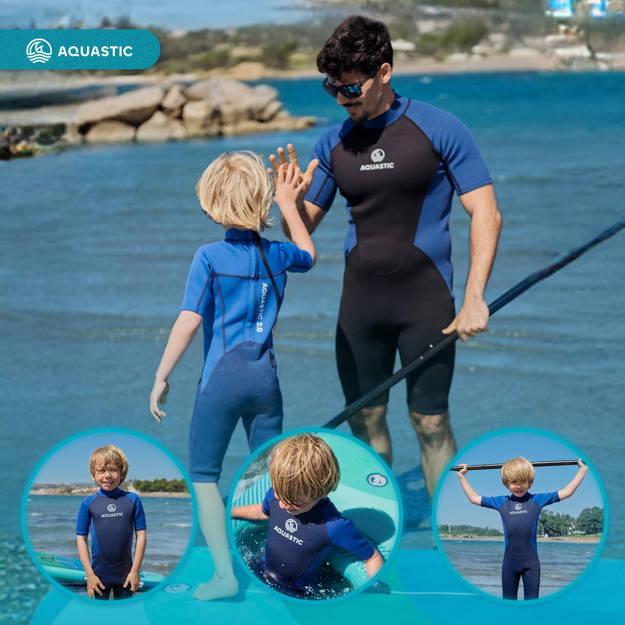 Combinaison de natation enfant AQUASTIC Wavey Jrb 2 mm 6/7