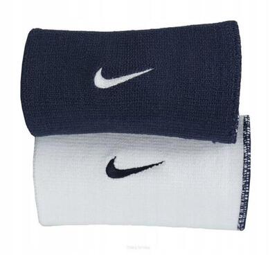 Nike doublewide polsbandjes 2-pack wit/zwart