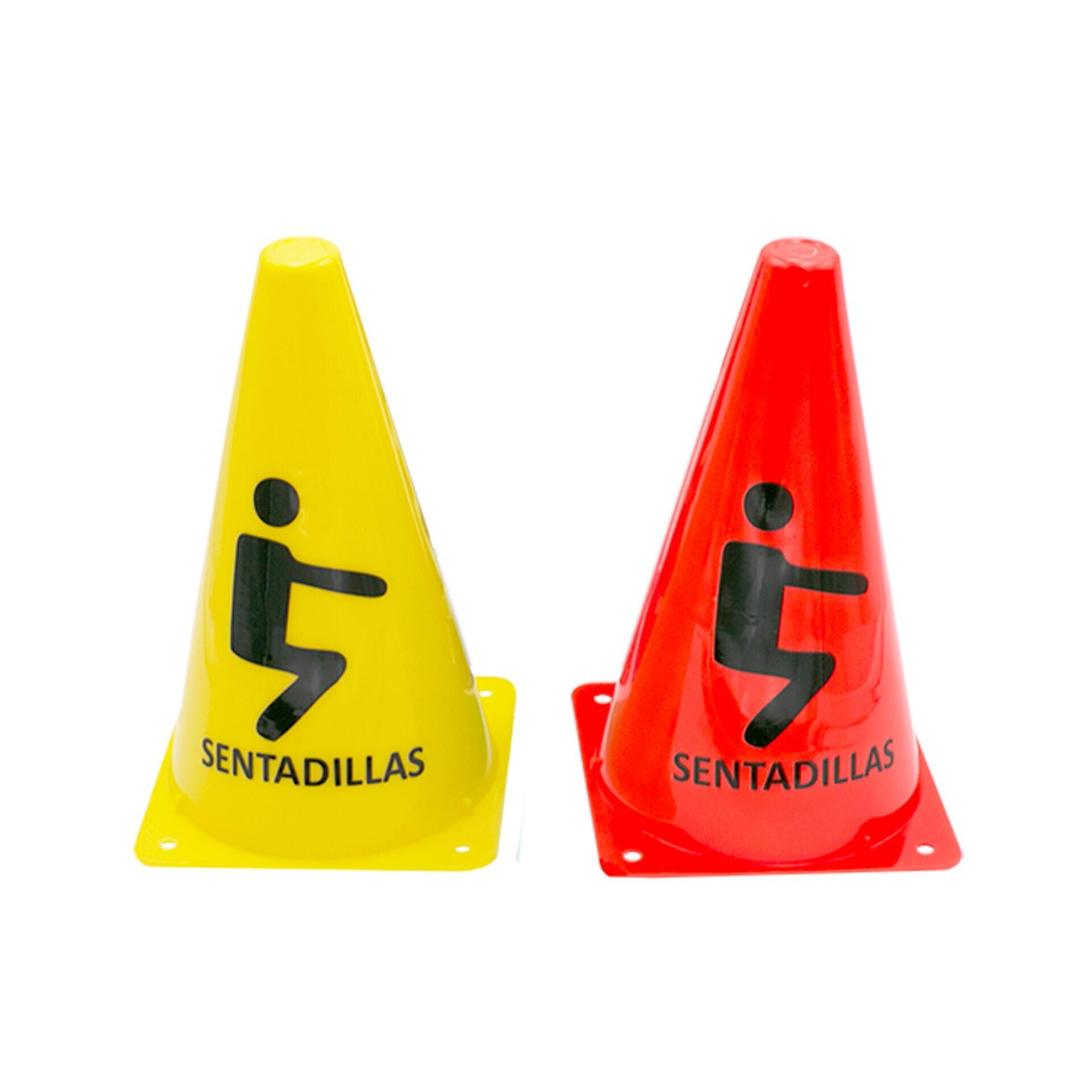 Con de antrenament semi-rigid 23 cm PVC portocaliu fluorescent