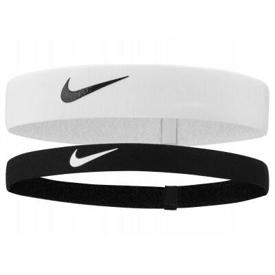 Nike flex hoofdband 2-pack zwart/wit