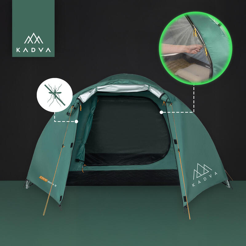 KADVA CAMPdome 3 Cort de camping pentru 3 persoane