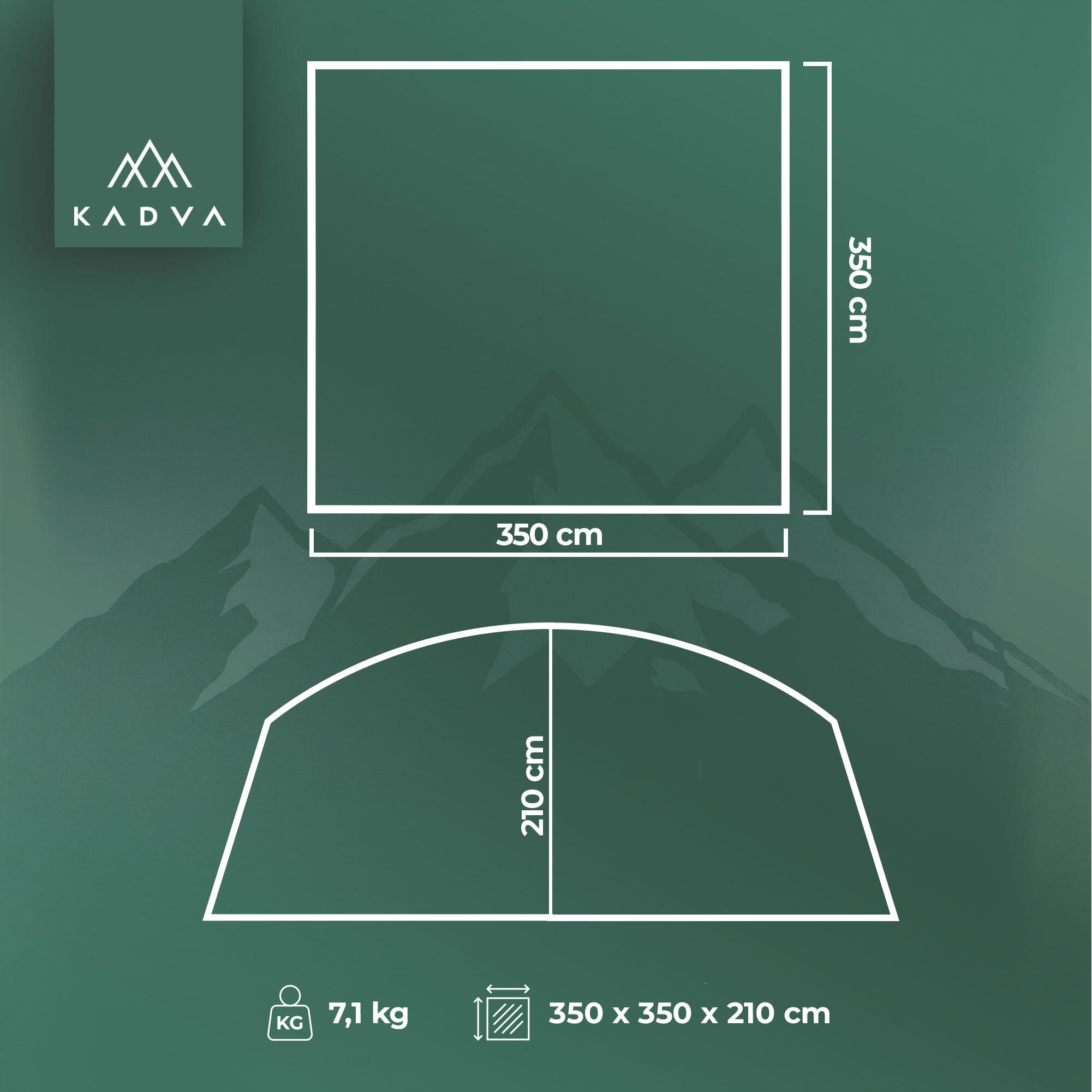Abri tente KADVA AIRbase 2/7