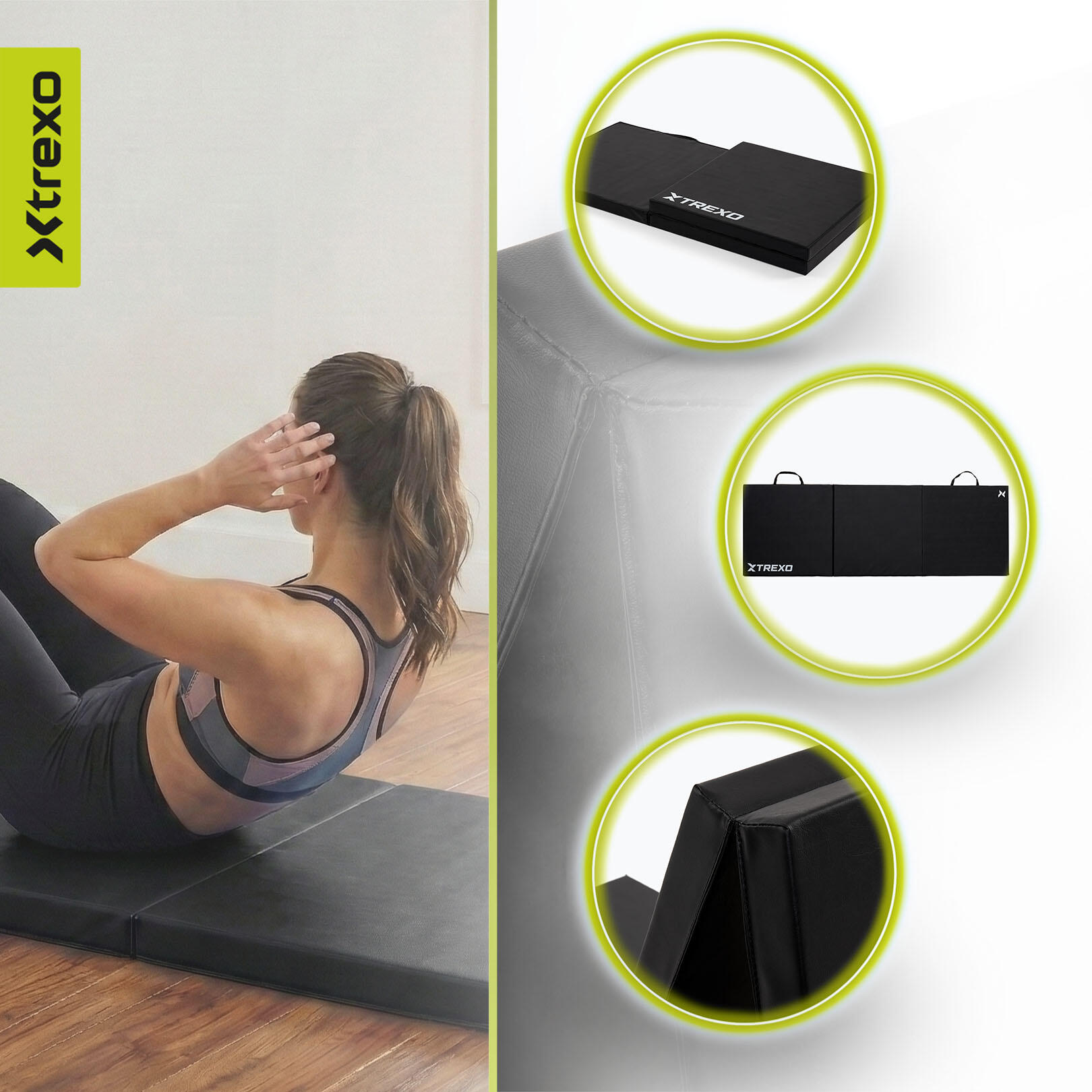 Opvouwbare gymnastiekmat XTREXO 180 x 60 x 5 cm 7/7