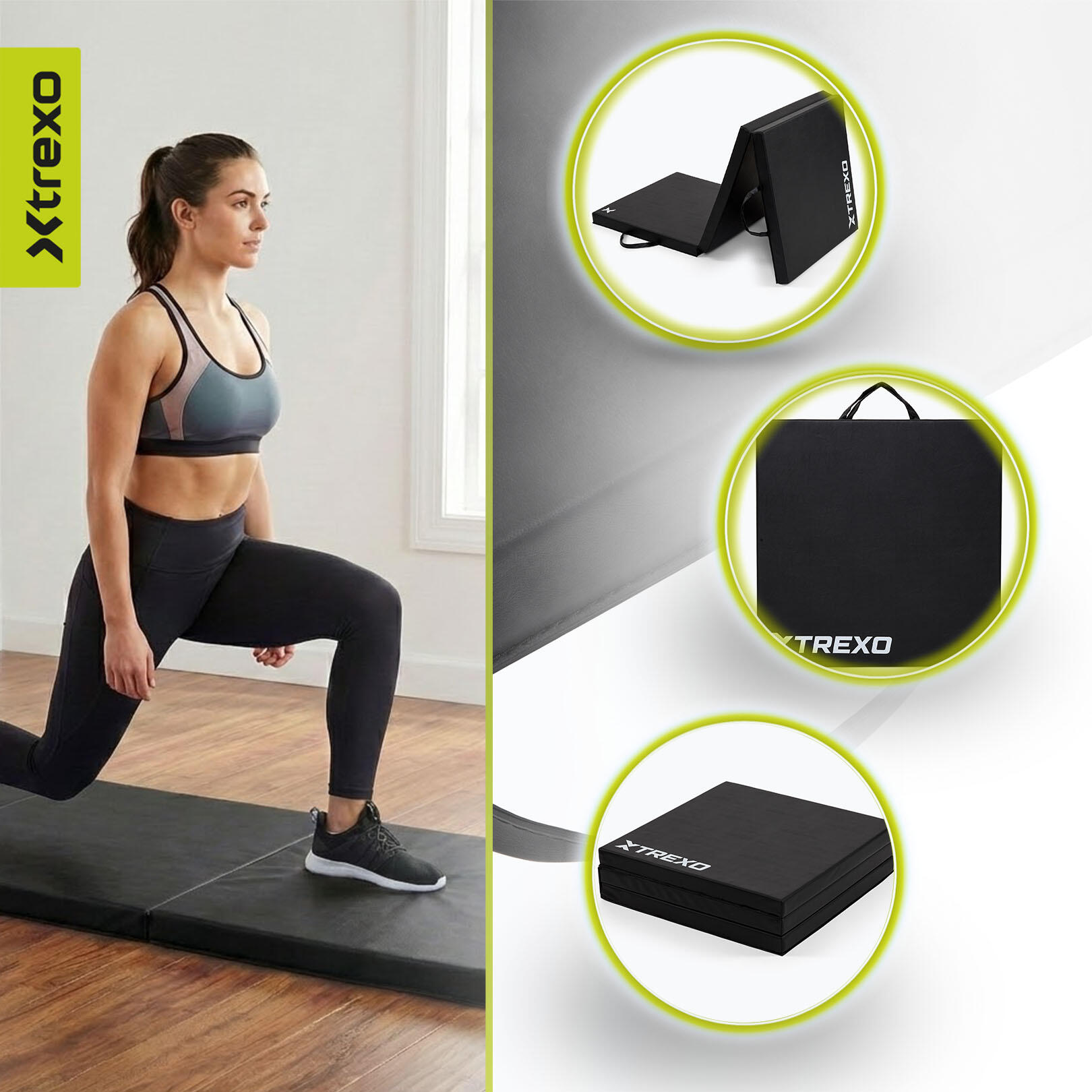 Opvouwbare gymnastiekmat XTREXO 180 x 60 x 5 cm 6/7