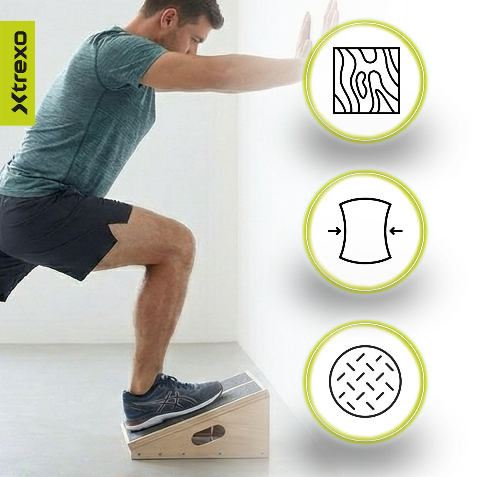 Plateforme d'étirement des mollets XTREXO réglable SLANT BOARD 6/7