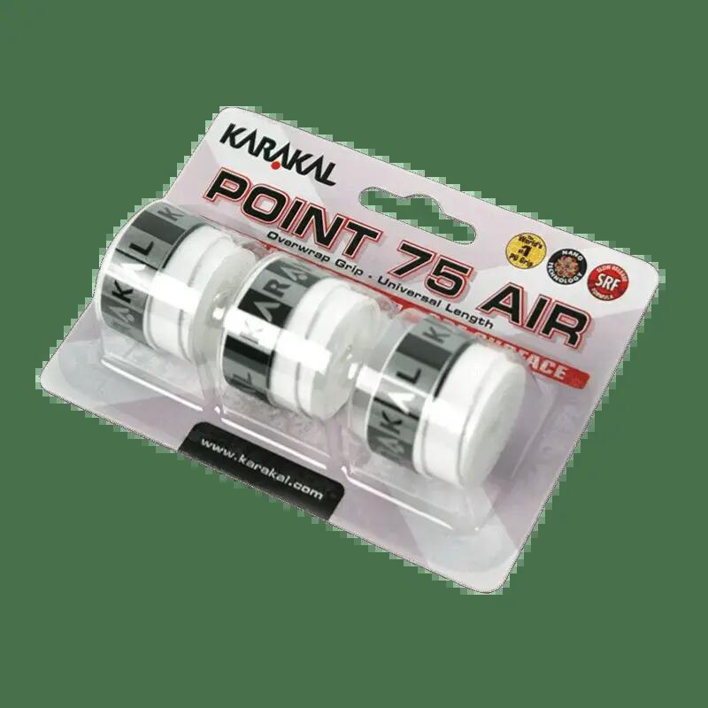 Karakal 3x Point 75 Overwrap Grip Anti-Slip Breathable Racquet Protector White