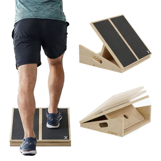 XTREXO Wadenstreckplattform verstellbar SLANT BOARD schwarz OS