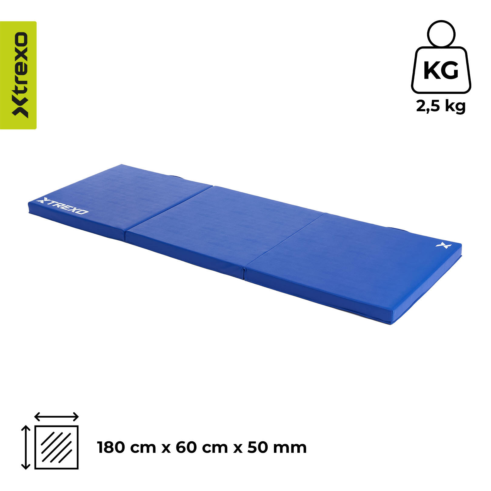 Materac gimnastyczny XTREXO składany 3/7