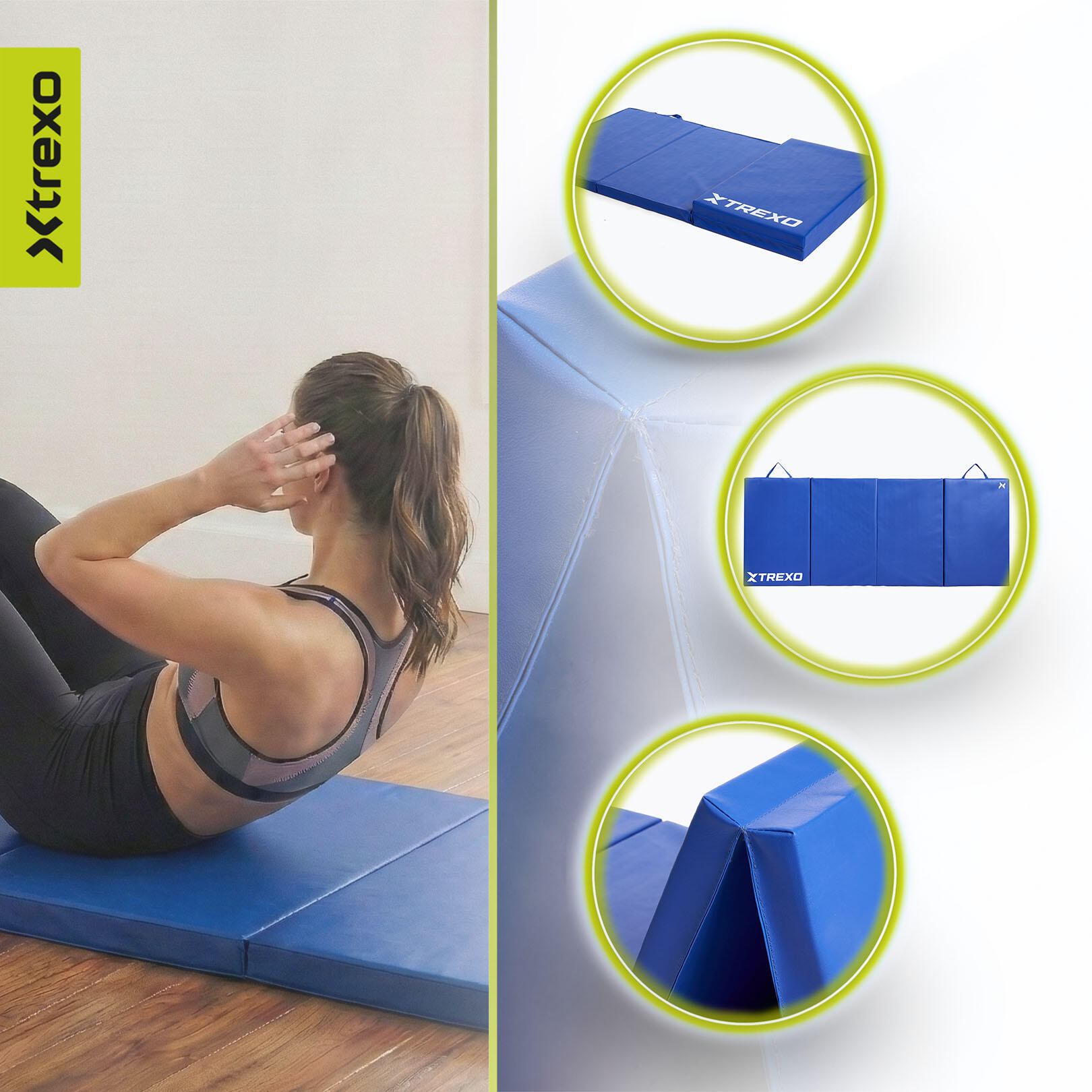 Colchão de ginástica dobrável XTREXO 195 x 80 x 5 cm 6/7