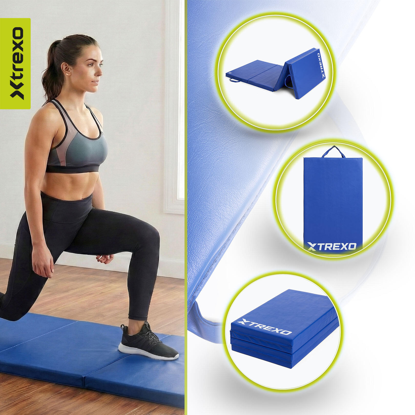 Colchão de ginástica dobrável XTREXO 195 x 80 x 5 cm 7/7