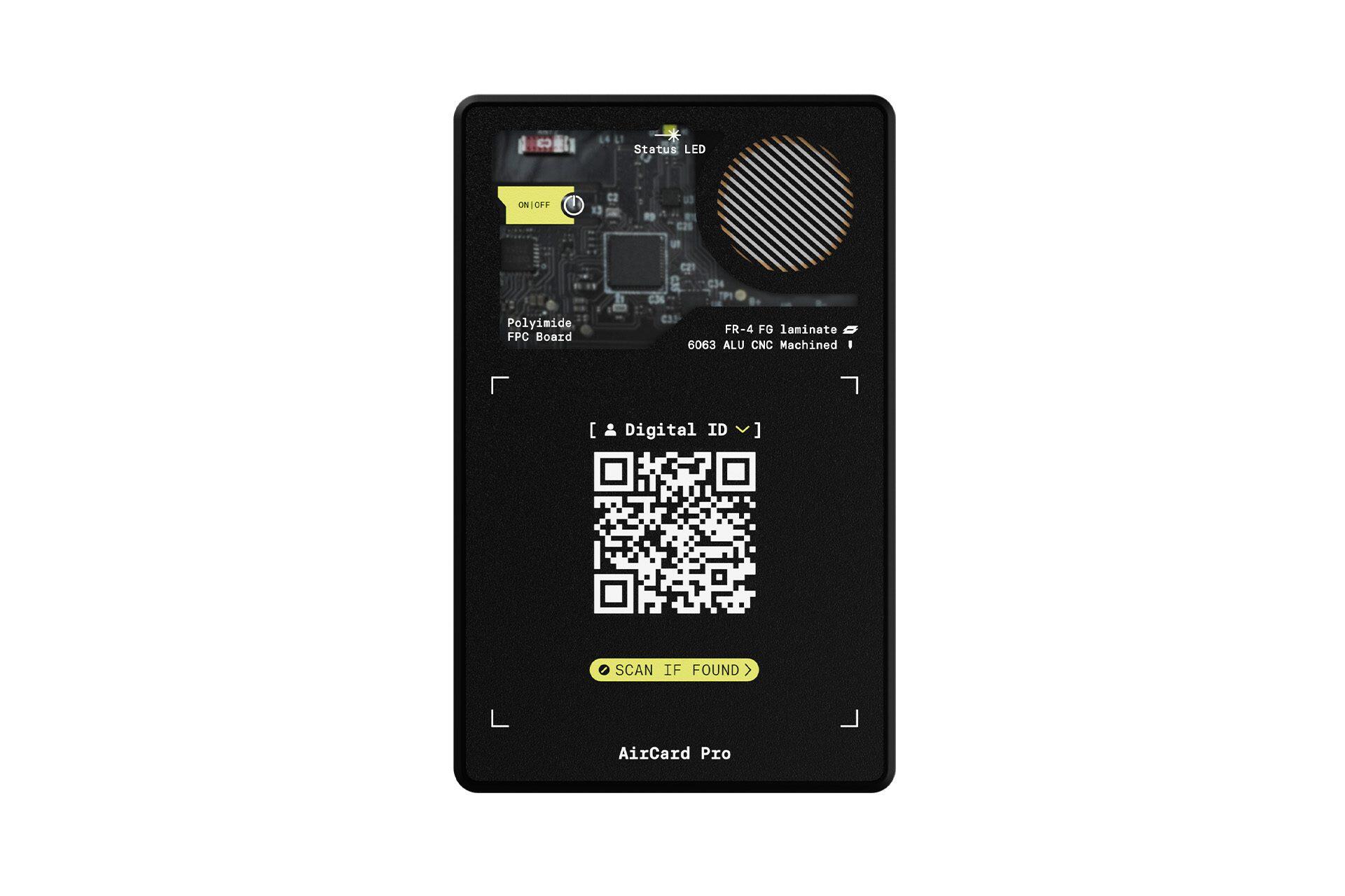 AirCard Pro - Bluetooth Tracker - Apple Find My - Ultra subțire 2,2 mm -