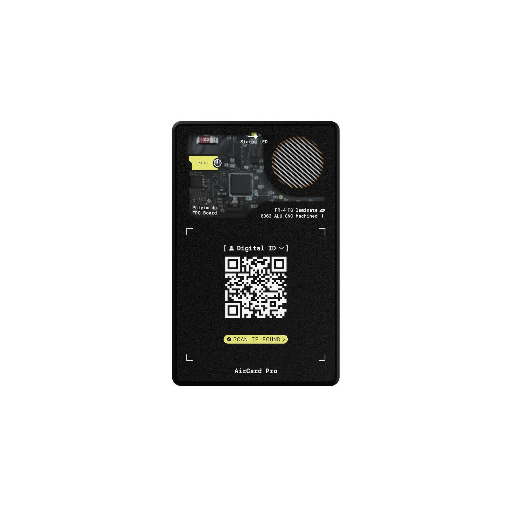 Rollingsquare - Aircard Pro | Traceur Bluetooth | Apple Find My | Ultrathin 2,2 Mm | Usb-c - Perche À Cliper - Noir - No Size - Decathlon