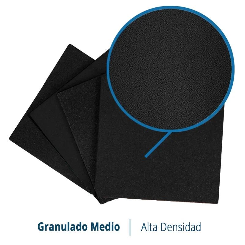 Loseta de Caucho 50 x 50 cm x 20 mm (Negro) 2/8