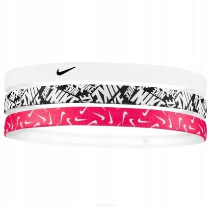 Nike 3er-Set Stirnbänder Weiß/Rosa/Schwarz