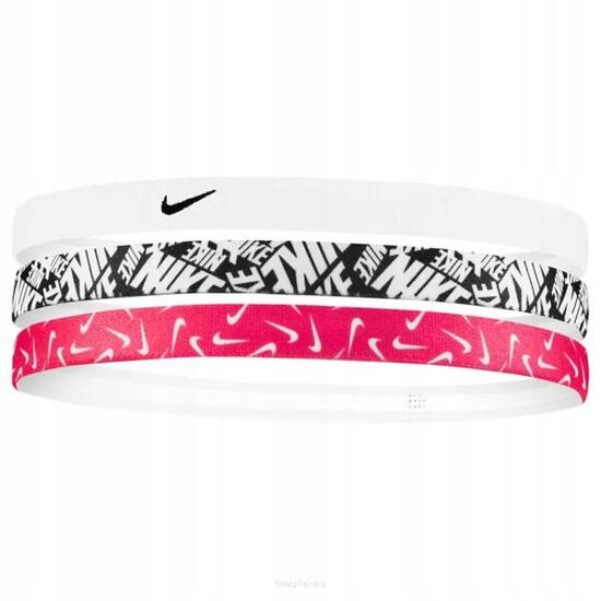 Nike Head Bands 3-pack bianco-rosa-nero