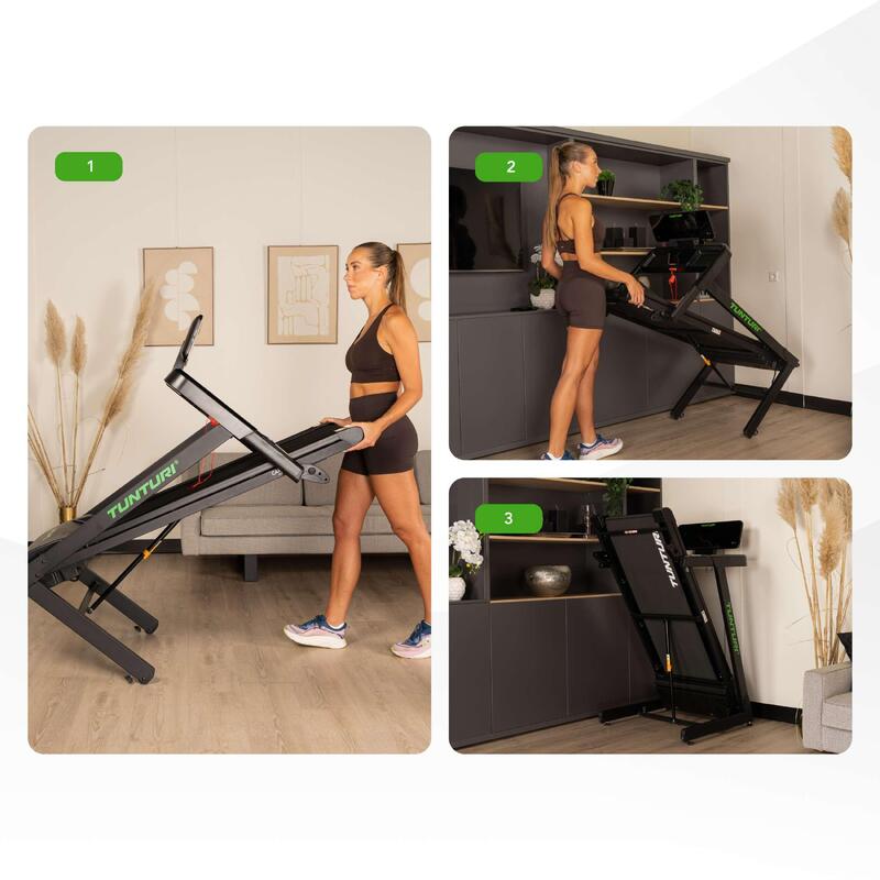 Banda de alergare Tunturi Cardio Fit T30, pliabila, 14 km/h, Bluetooth, 23 progr