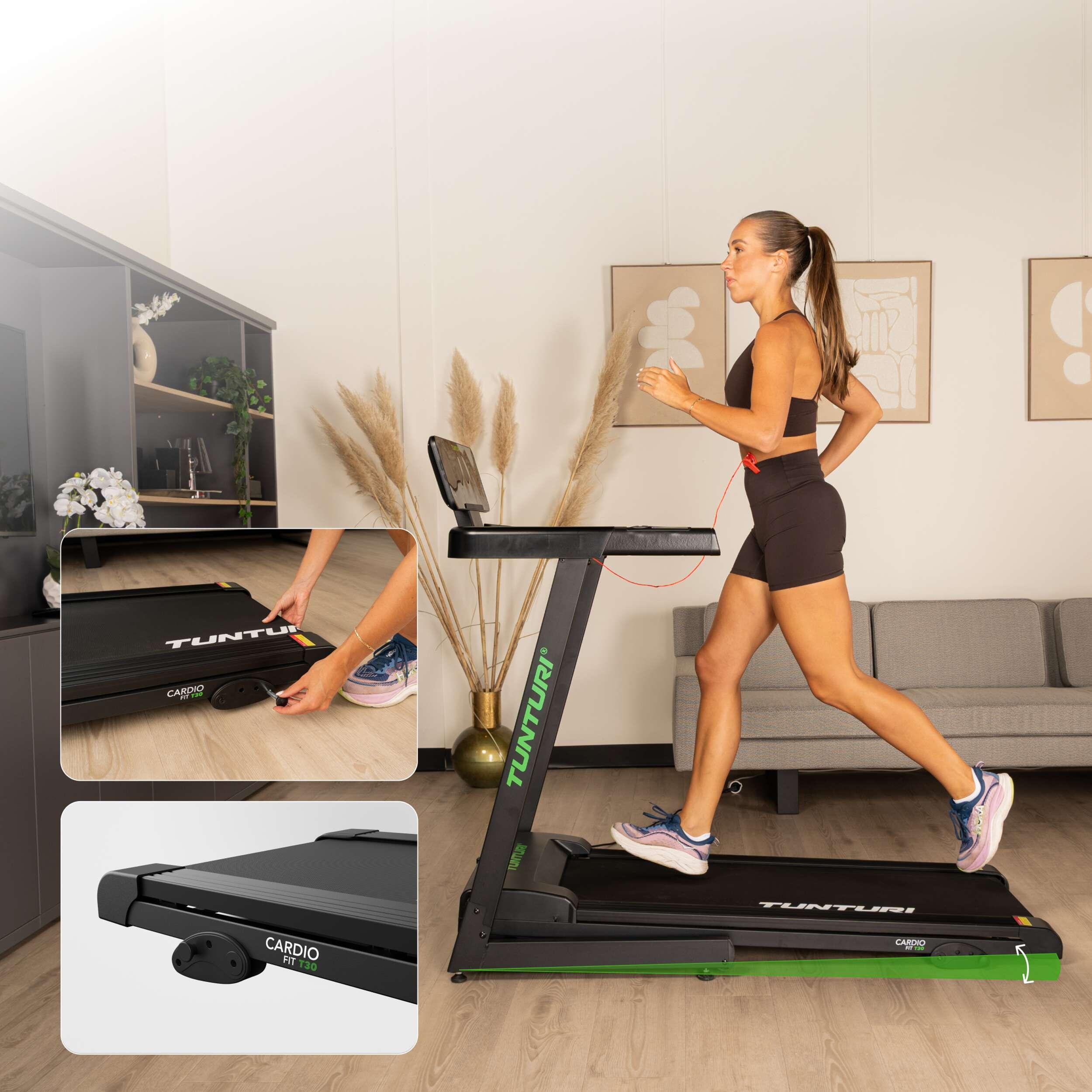 Tapis de course pour la maison - Walking Pad - Pliable - Bluetooth - Cardio Fit 4/8